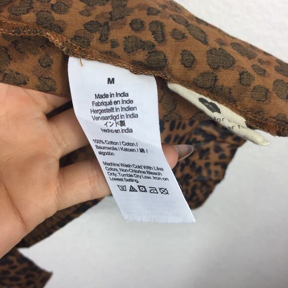 NWT Madewell Flutter-Sleeve Wrap Mini Dress in Painted Leopard Medium - Picture 6 of 15